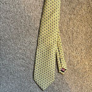 Vineyard Vines Yellow Geometric Silk Tie
